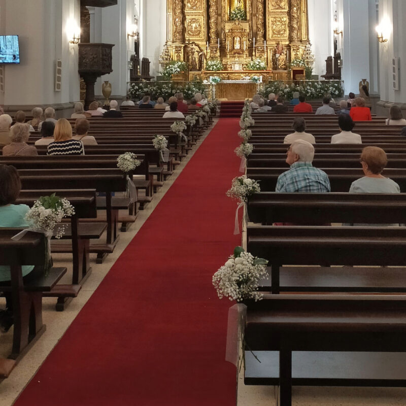 alfombra roja interior alta calidad 1 metro ancho parroquia santa teresa y santa isabel